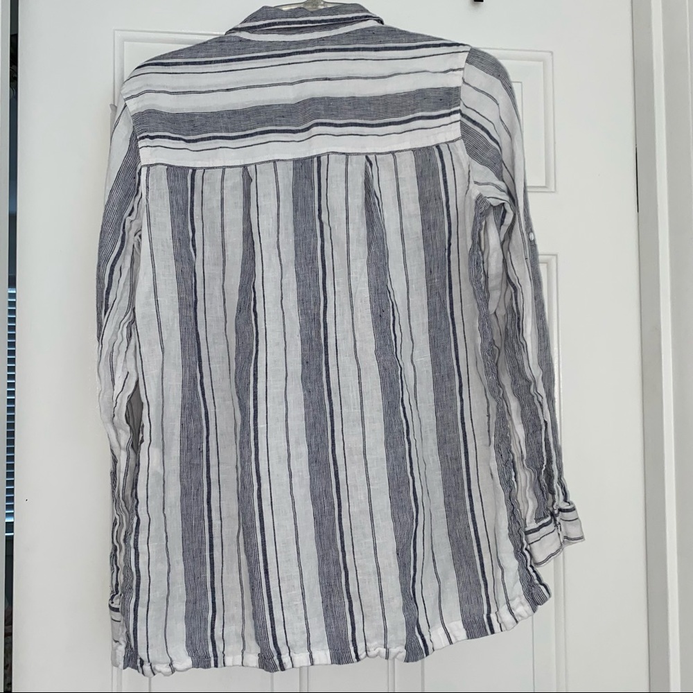 Athleta Linen Button Down Top - image 8